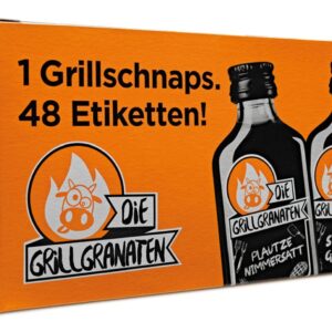 Die Grillgranaten Kräuterlikör 0,02 Liter und 30 % Vol. (12 Fläschchen in einer Box)