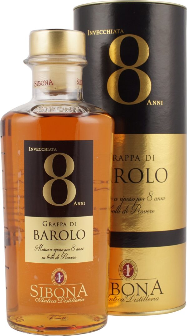 Sibona Grappa di Barolo Invecchiata 8 anni 0,5 Liter 44 % Vol.