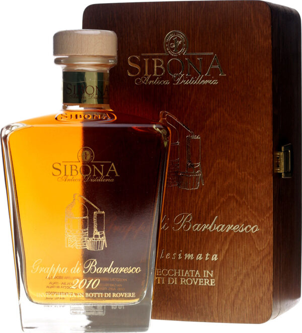 Sibona Barbaresco Riserva 2010 mit 0,7 Liter und 44 % Vol.