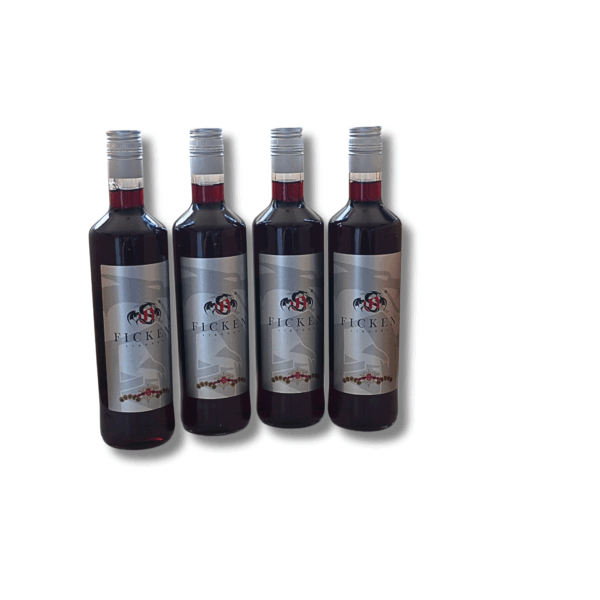 Ficken Likör Partyschnaps 0,7 Liter und 15 % Vol. ( Set mit 4 Flaschen)