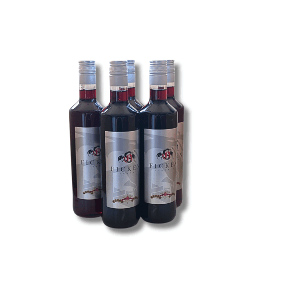 Ficken Likör Partyschnaps 0,7 Liter und 15 % Vol. ( Set mit 5 Flaschen)