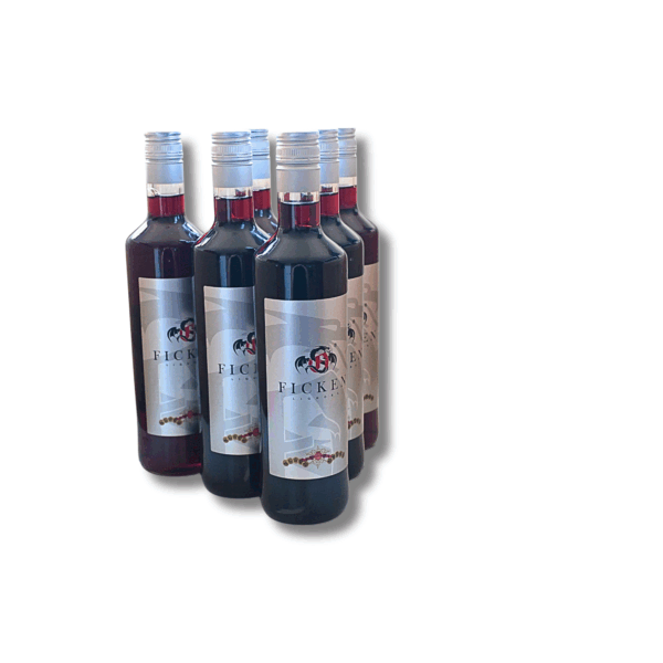 Ficken Likör Partyschnaps 0,7 Liter und 15 % Vol. ( Set mit 6 Flaschen)