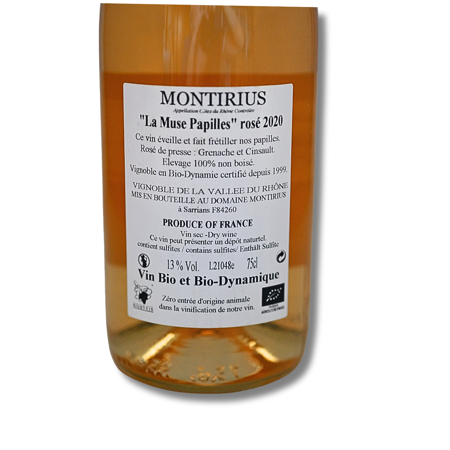 Montirius La Muse Papilles Rosé 2020 in 0,75 Liter und 13 % Vol. – Bild 4