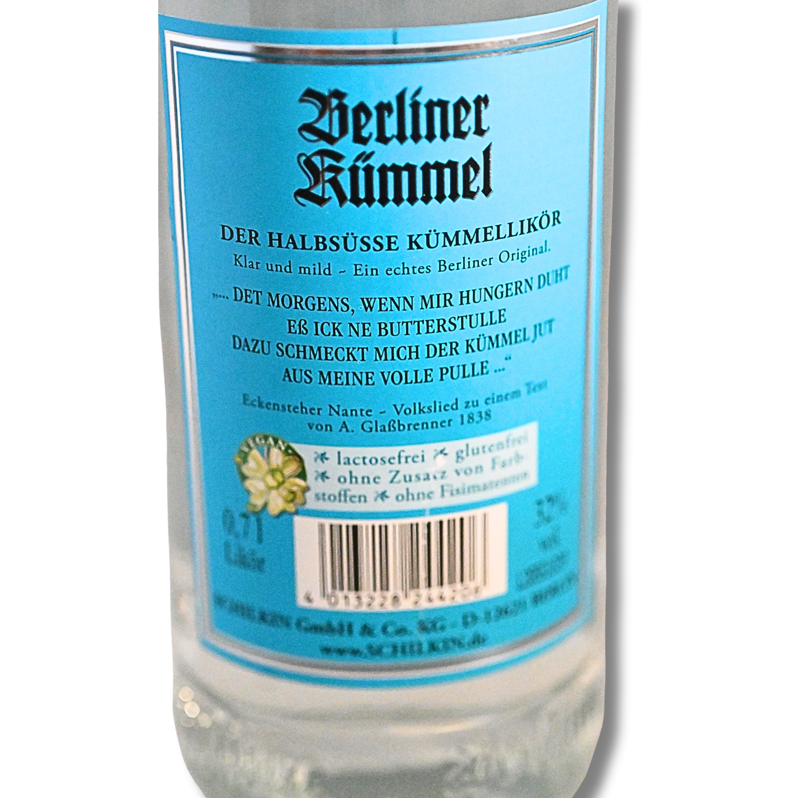 Berliner Kümmel ( halbsüß) 0,7 Liter 32% Vol. – Bild 2