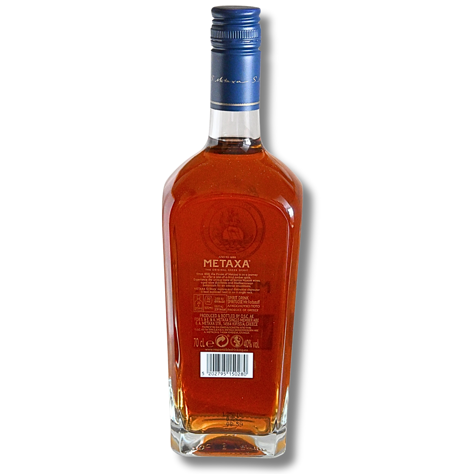 Metaxa 12 Sterne 0,7 Liter und 40 % Vol. – Bild 2