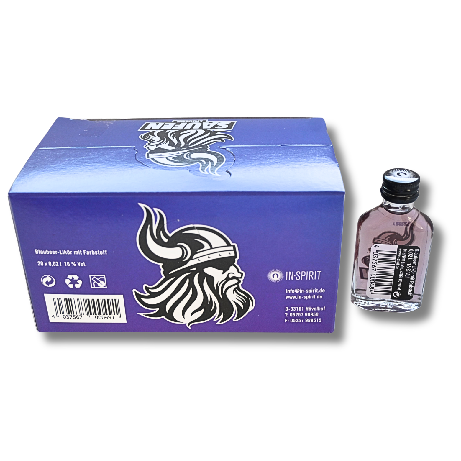 Saufen Blaubeer Likör ( 20 x 0,02 Liter in Box) – Bild 5